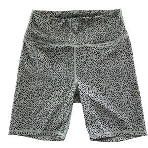 Women’s bike shorts.  Size Medium in teal and black animal print.